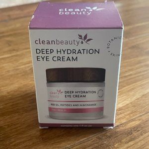CLEAN BEAUTY DEEP HYDRATION Eye Cream Jar, 1 oz NIB